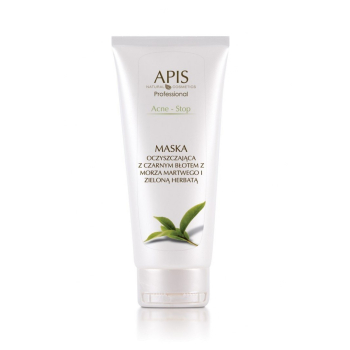 APIS Acne-Stop maska oczyszczająca z czarnym błotem 200ml   